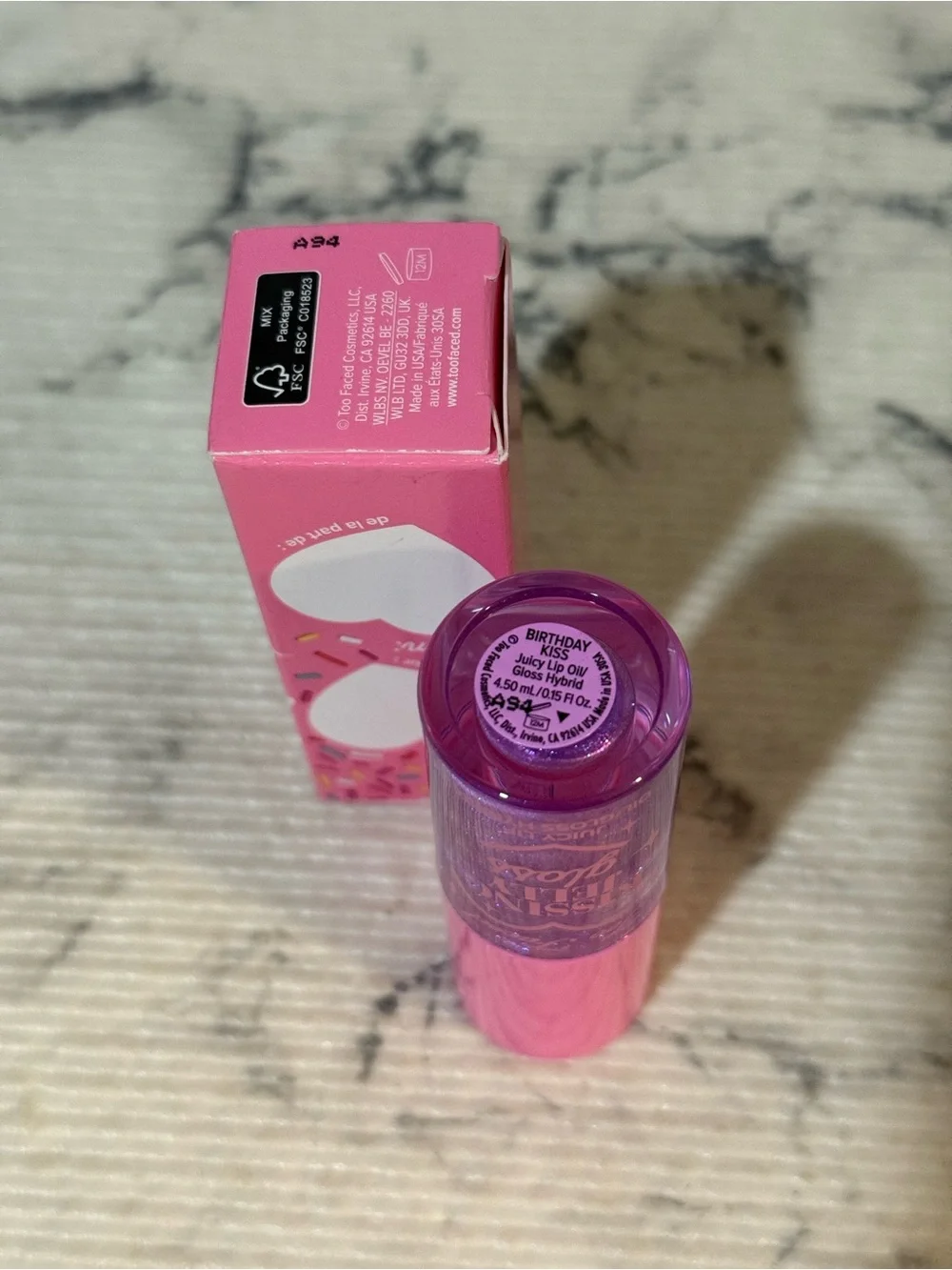 Too Faced Kissing Jelly Gloss Juicy Lip Oil Gloss Hybrid: Birthday Kiss